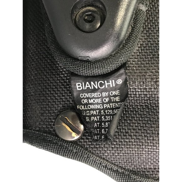 Vintage Bianchi Hard Black Belt Slide Duty Holster Size 13AR Right Hand Estate - Picture 2 of 8